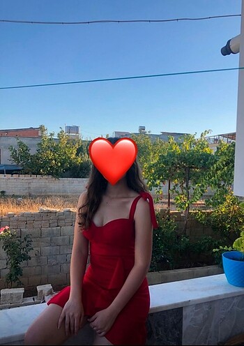 m Beden kırmızı Renk Elbise