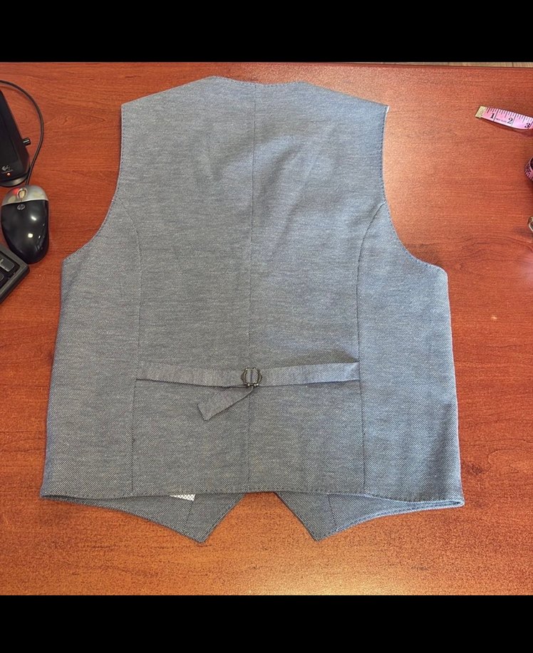 Avva 48 beden 6 drop Düğmeli Gri Erkek Yelek - Görsel 5