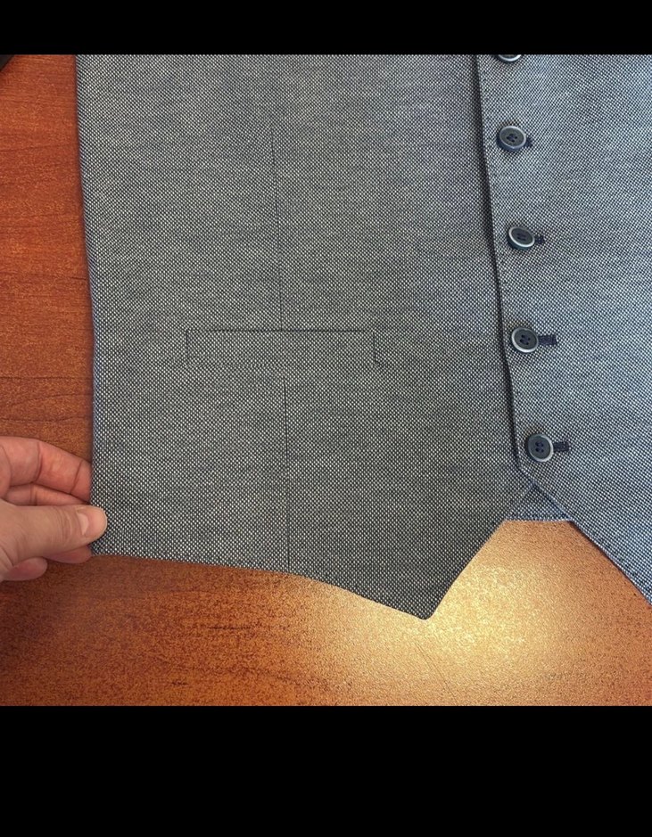 Avva 48 beden 6 drop Düğmeli Gri Erkek Yelek - Görsel 4