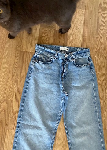 36 Beden Mavi Midi Boy Kadın Denim Pantolon