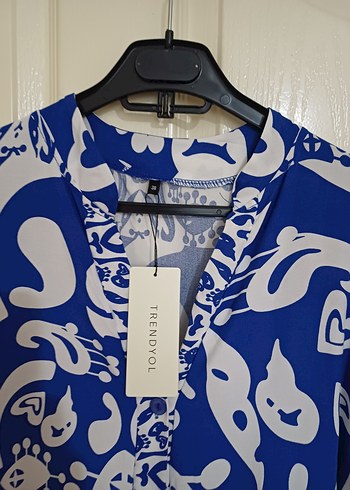 Uzun Kol Bohem Renkli Kadın Elbise - Görsel 5