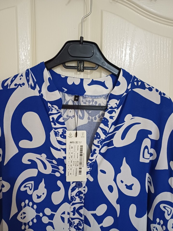 Uzun Kol Bohem Renkli Kadın Elbise - Görsel 4