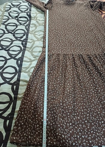 Kadın Kahverengi Uzun Bohem Elbise - Görsel 11