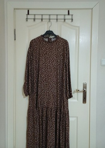 Kadın Kahverengi Uzun Bohem Elbise - Görsel 3