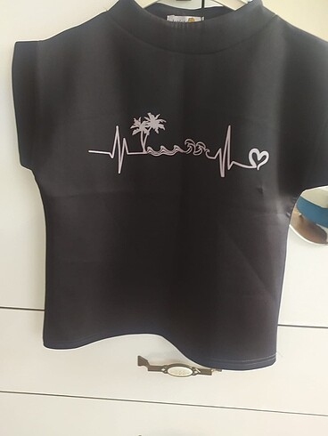 Diğer Siyah kısa kollu tshirt