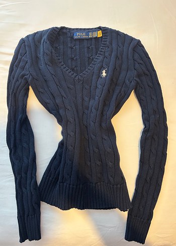 Polo Ralph Lauren Lacivert V Yaka Triko Kazak