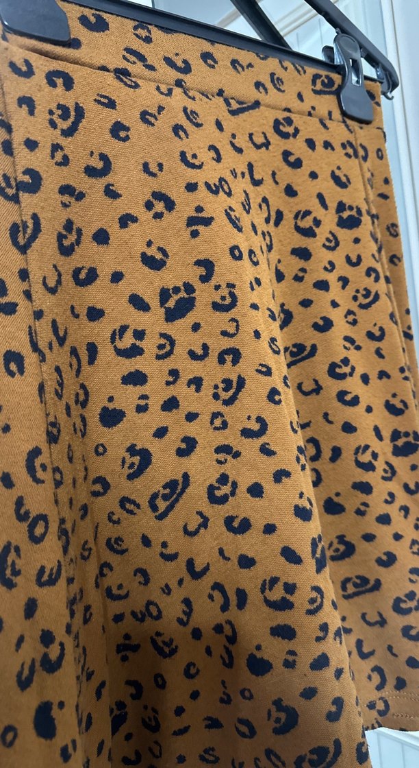 Leopar Desenli Mini Etek - Görsel 3