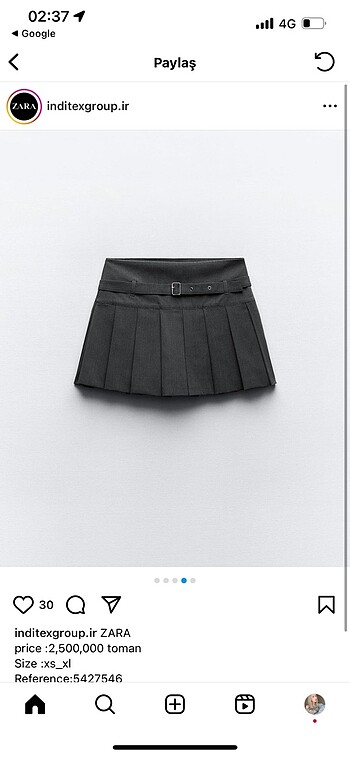 Zara Zara pileli etek