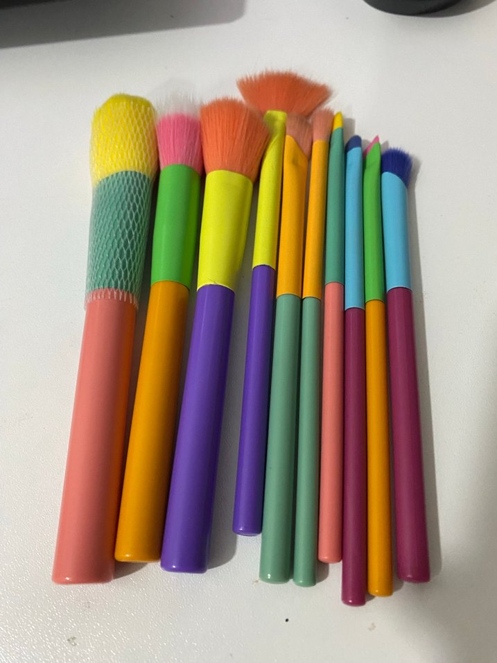 Renkli Makyaj Fırça Seti - Görsel 2