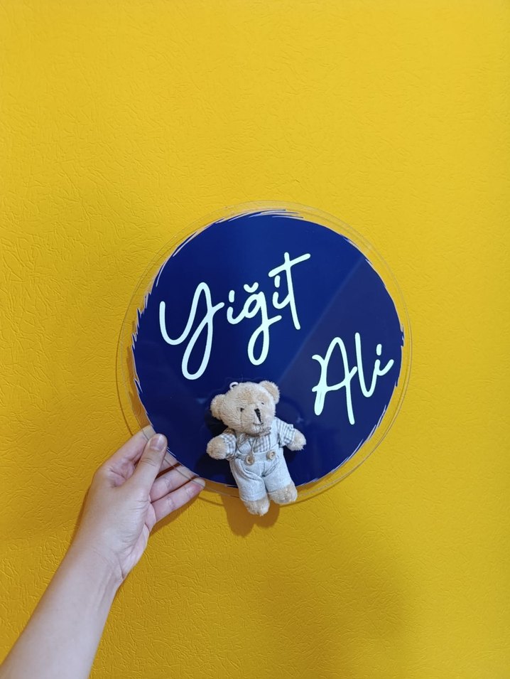 Pleksi Kapı İsimliği Ayıcıklı - Görsel 3