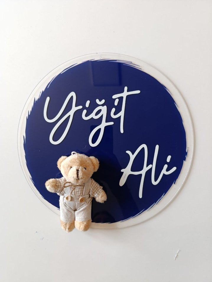 Pleksi Kapı İsimliği Ayıcıklı - Görsel 2