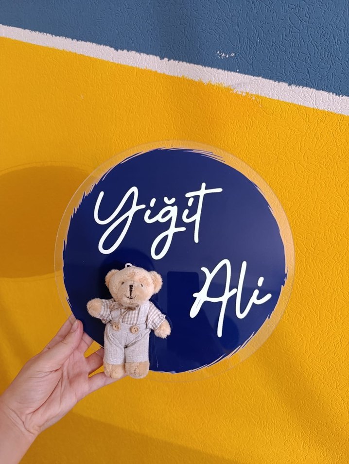 Pleksi Kapı İsimliği Ayıcıklı - Görsel 4