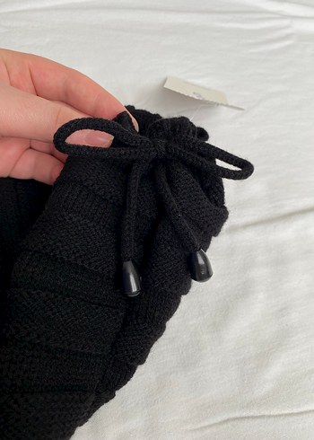 Siyah Örgü Kadın Bere - Görsel 2