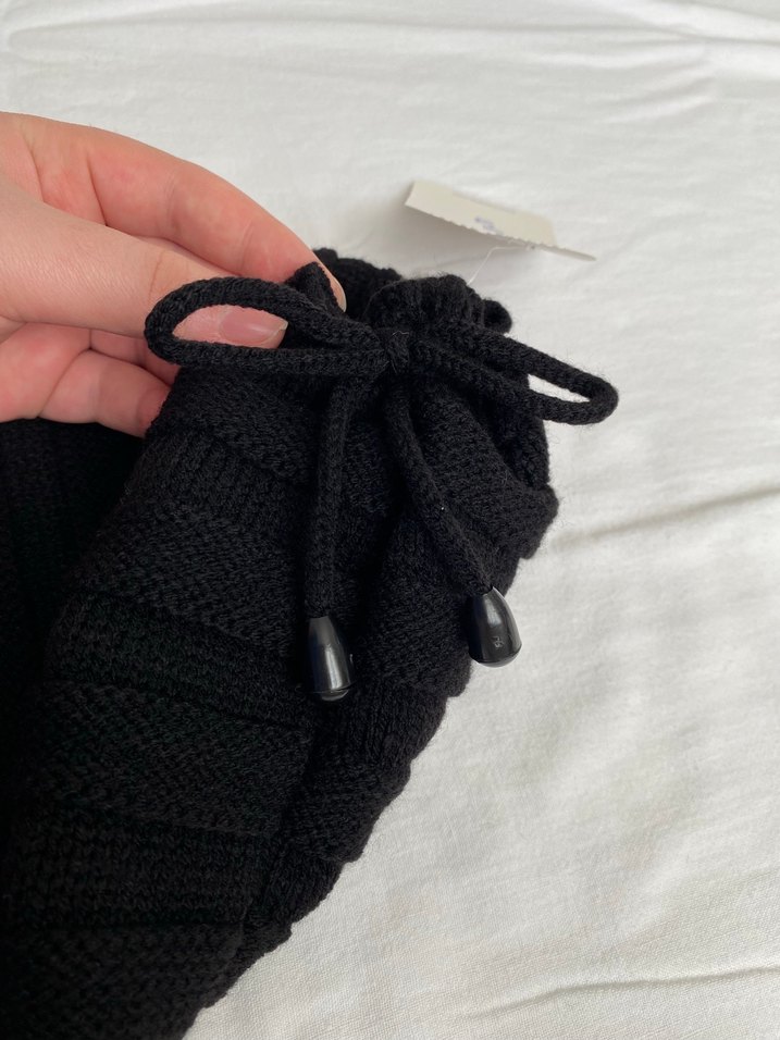 Siyah Örgü Kadın Bere - Görsel 2