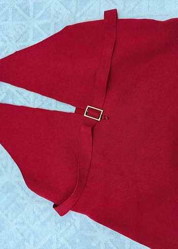 Kırmızı triko üst - Görsel 3