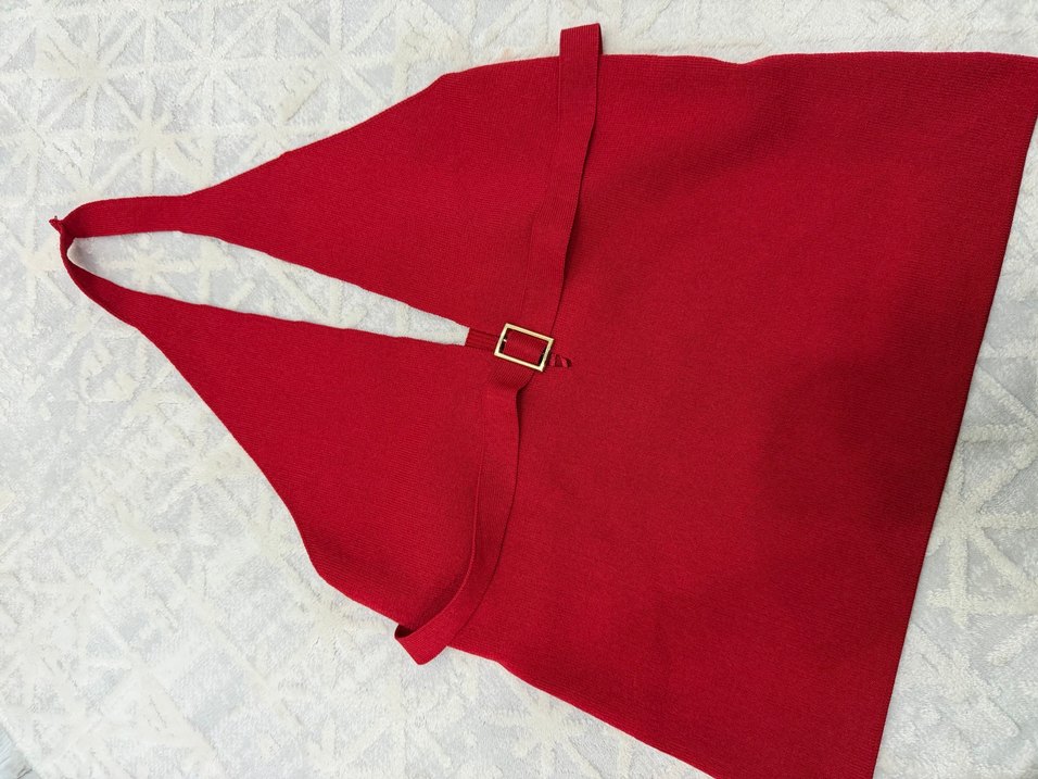 Kırmızı triko üst - Görsel 4