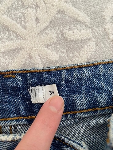 34 Beden mavi Renk Boyfit jean