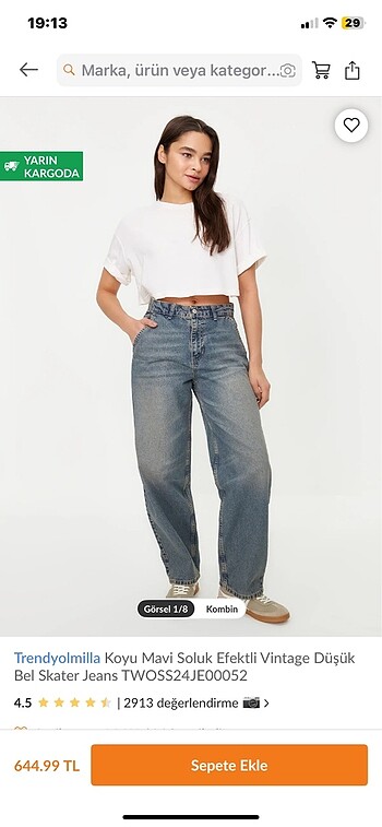 Baggy mavi jean