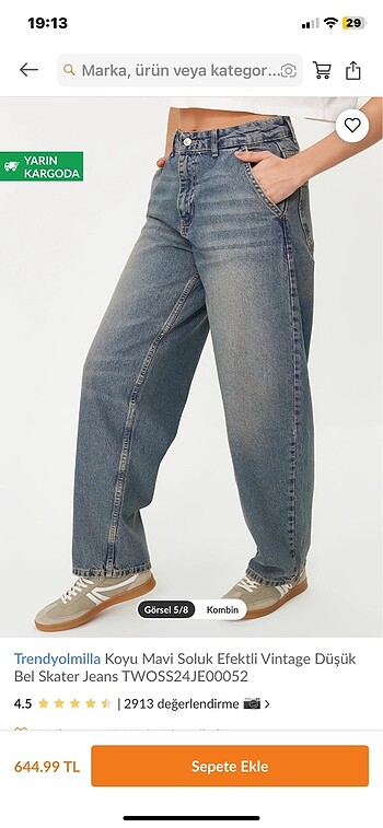 Trendyol & Milla Baggy mavi jean