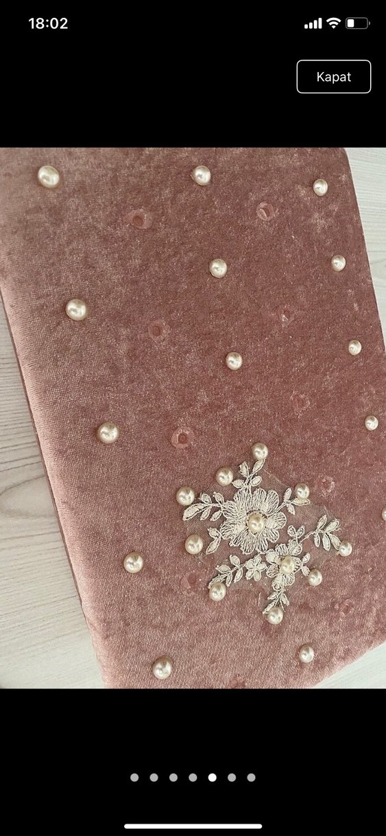 İnci İşlemeli Pembe makyaj takı sandğı - Görsel 4