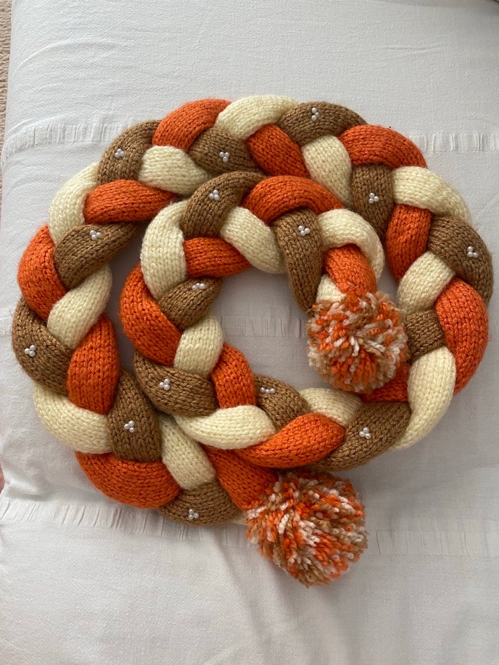 Renkli Örgü Kadın Şal - Görsel 2