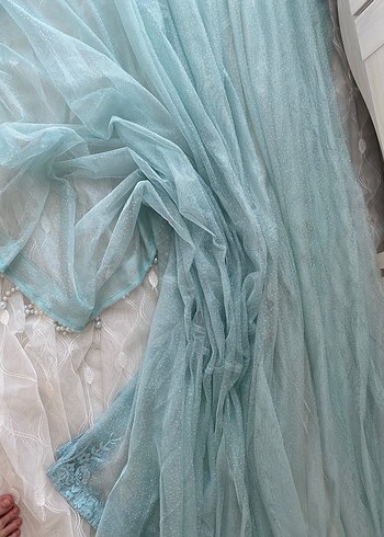 Beyaz Nakışlı tül ve 2 adet fon perde - Görsel 10