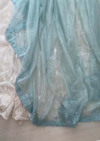 Beyaz Nakışlı tül ve 2 adet fon perde - Görsel 7