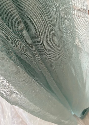 Beyaz Nakışlı tül ve 2 adet fon perde - Görsel 13