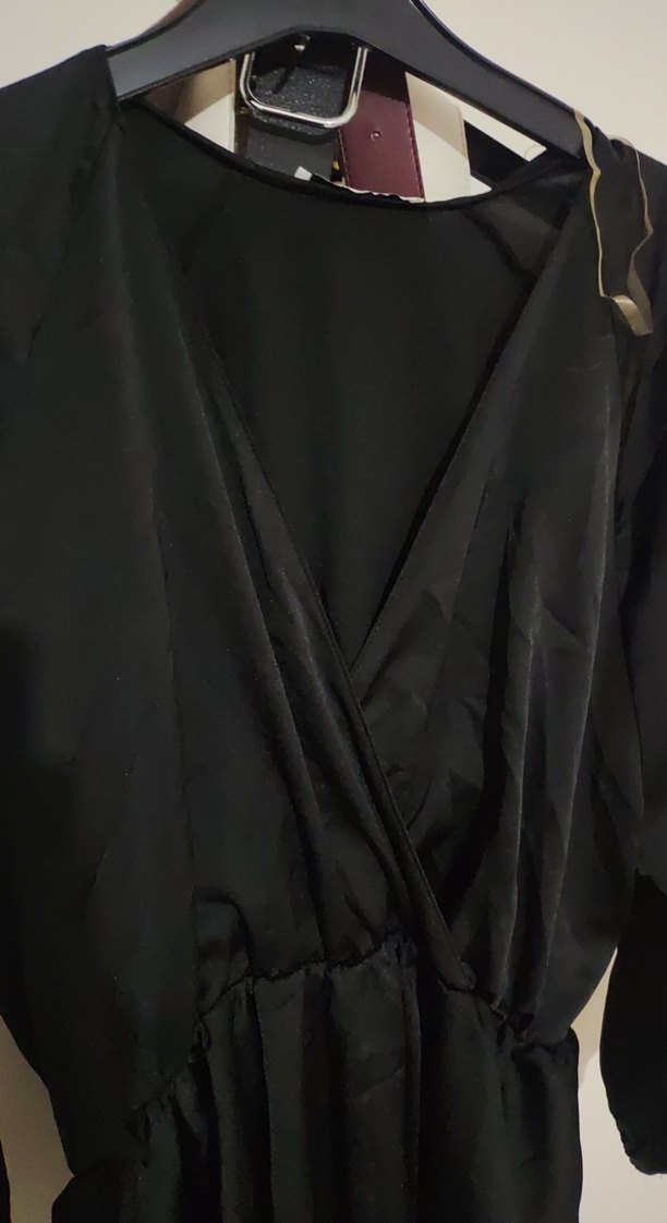 Siyah Midi Goth Kadın Elbise - Görsel 2