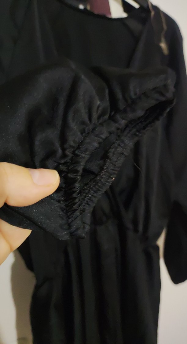 Siyah Midi Goth Kadın Elbise - Görsel 3