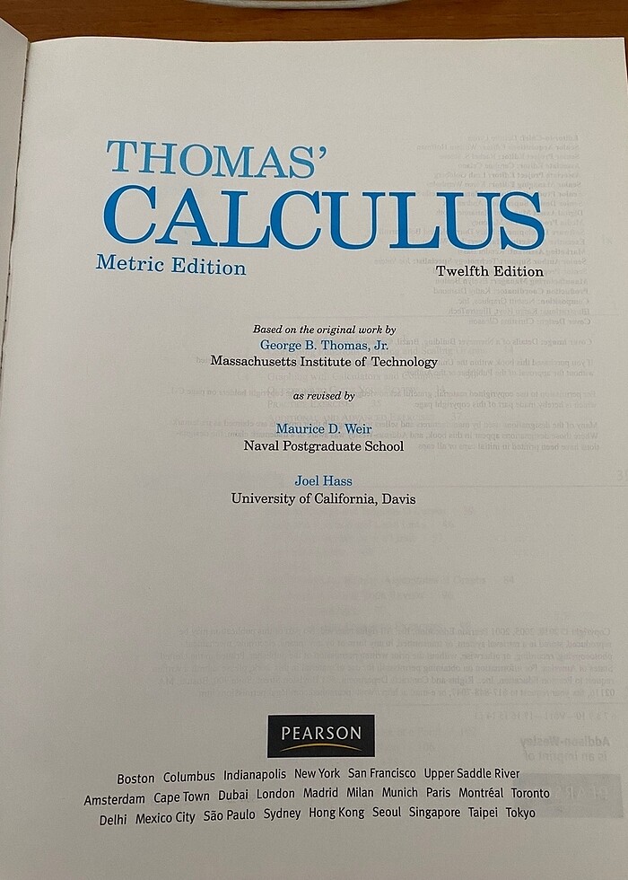 Thomas Calculus - Görsel 2