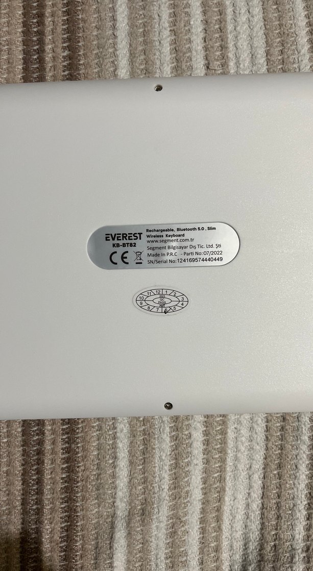 Everest Beyaz Kablosuz Klavye - Görsel 2