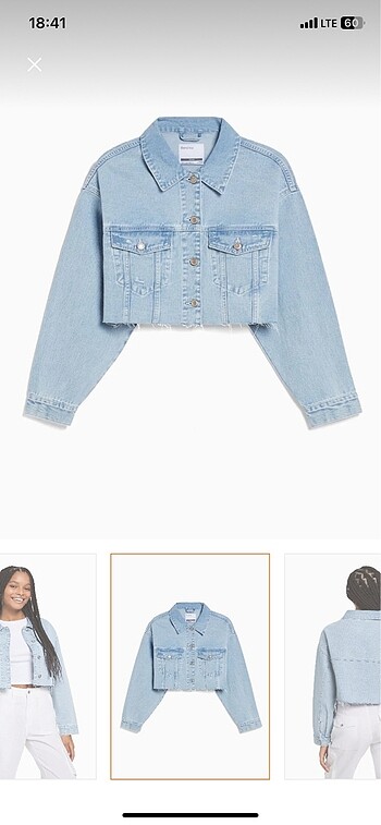 bershka crop kot ceket