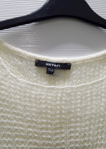 Kadın Beyaz Örgü Salaş Triko - Görsel 4