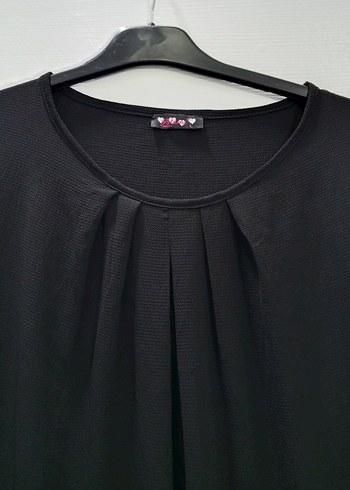 Siyah Uzun Kollu V Yaka Tunik - Görsel 3