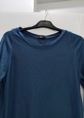 Lacivert Keten Uzun Kollu Tunik - Görsel 4