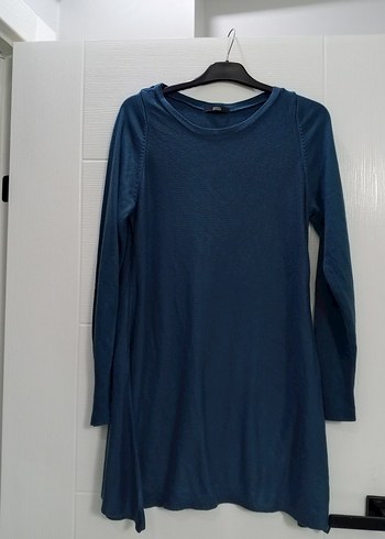 Lacivert Keten Uzun Kollu Tunik - Görsel 3