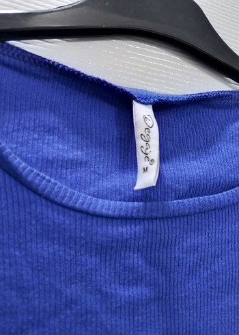 Lacivert Kısa Kollu Basic Kadın Tişört - Görsel 3