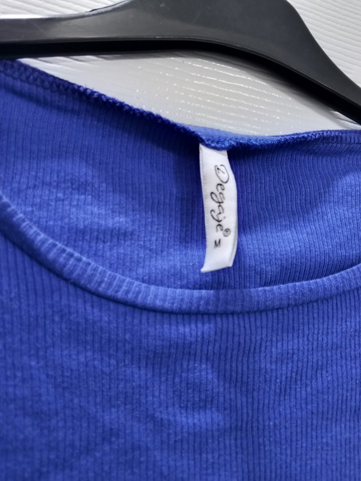 Lacivert Kısa Kollu Basic Kadın Tişört - Görsel 3