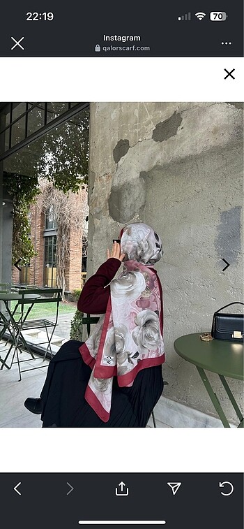 gül desenli şal