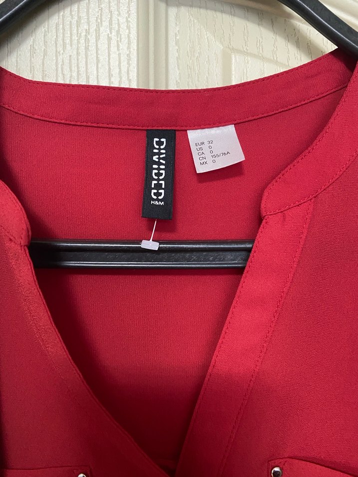 Uzun Kollu Kırmızı Bohem Kadın Gömlek - Görsel 2