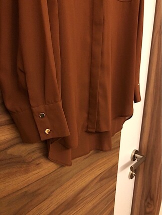 38 Beden camel Renk Uzun bluz karamel