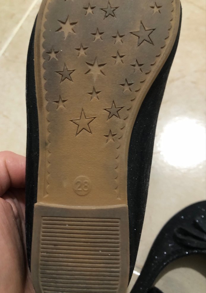 Kız Çocuk Siyah Fiyonk Detaylı Ballet Babet simli - Görsel 4