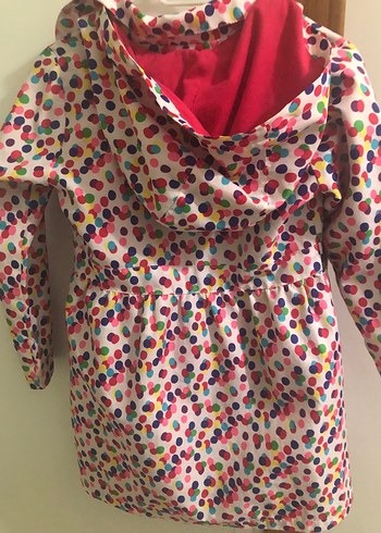 Kız Çocuk Yağmurluk puantiyeli renkli - Görsel 3