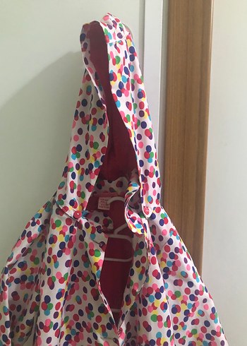 Kız Çocuk Yağmurluk puantiyeli renkli - Görsel 2