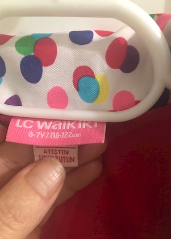 Kız Çocuk Yağmurluk puantiyeli renkli - Görsel 6