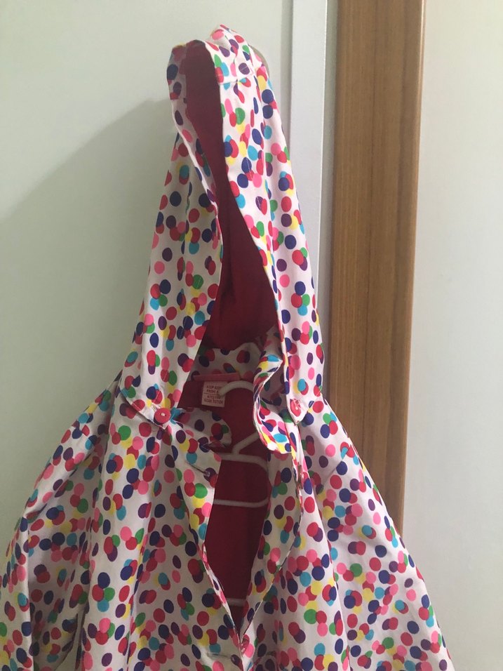 Kız Çocuk Yağmurluk puantiyeli renkli - Görsel 2