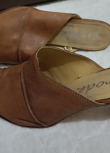 Nine West hakiki deri topuklu bayan terlik