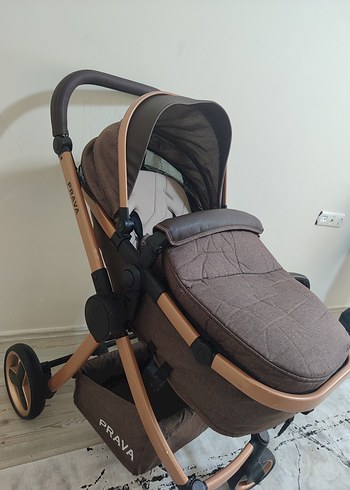 Kahverengi ve Gri Bebek Arabası Seti - Görsel 3