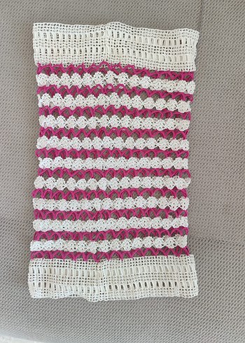 Pembe ve Beyaz bebek yastığı - Görsel 2